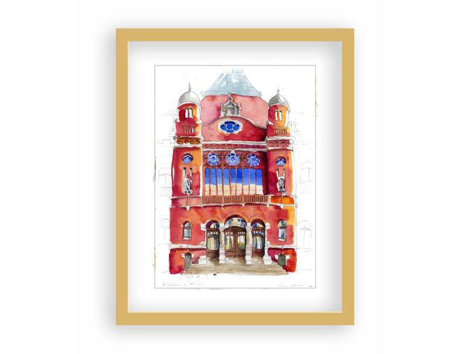 Anmutung des Aquarell Rathaus Pankow